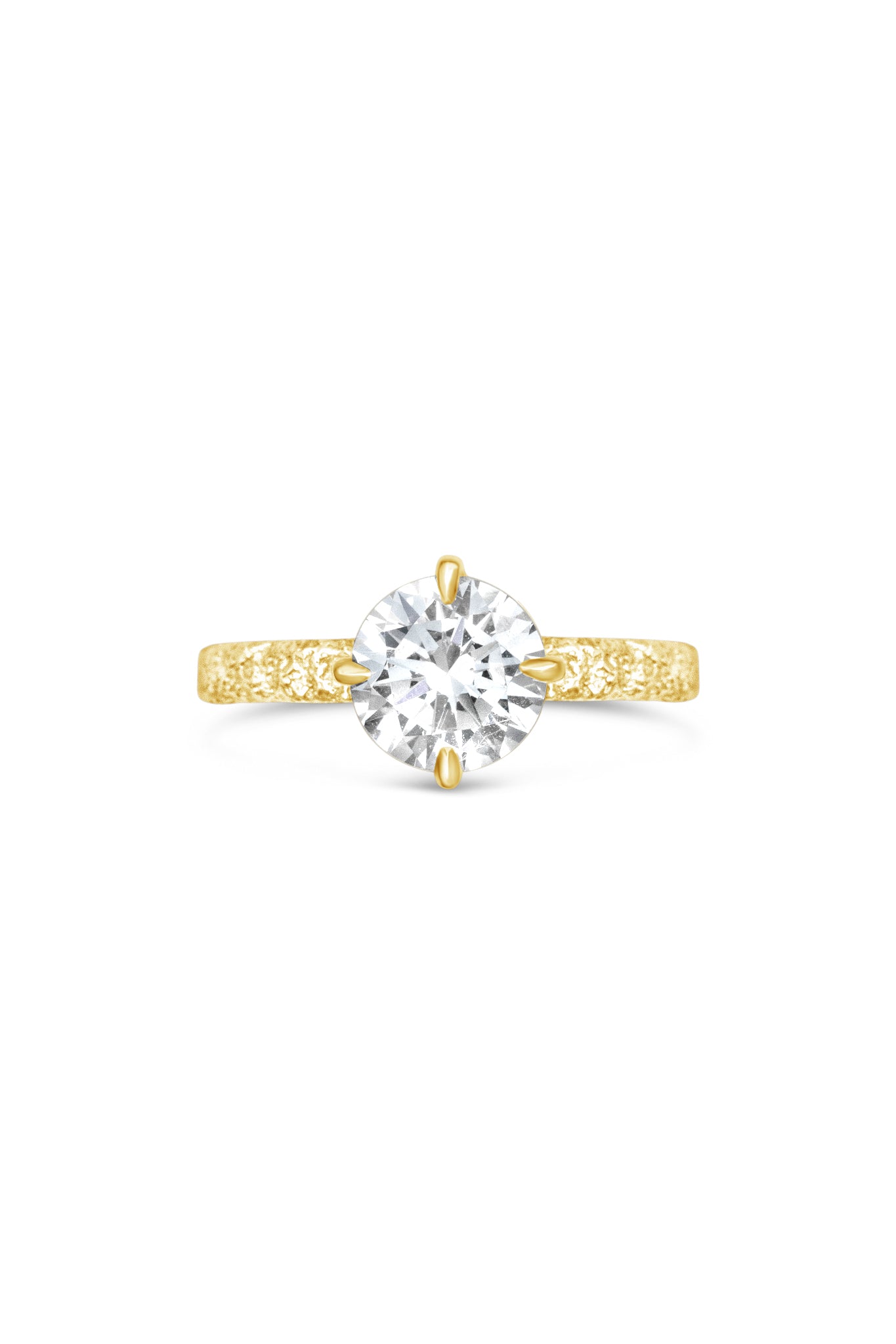 Engagement Rings ~ Unfinished Church Compass 4 Prong Round Ring