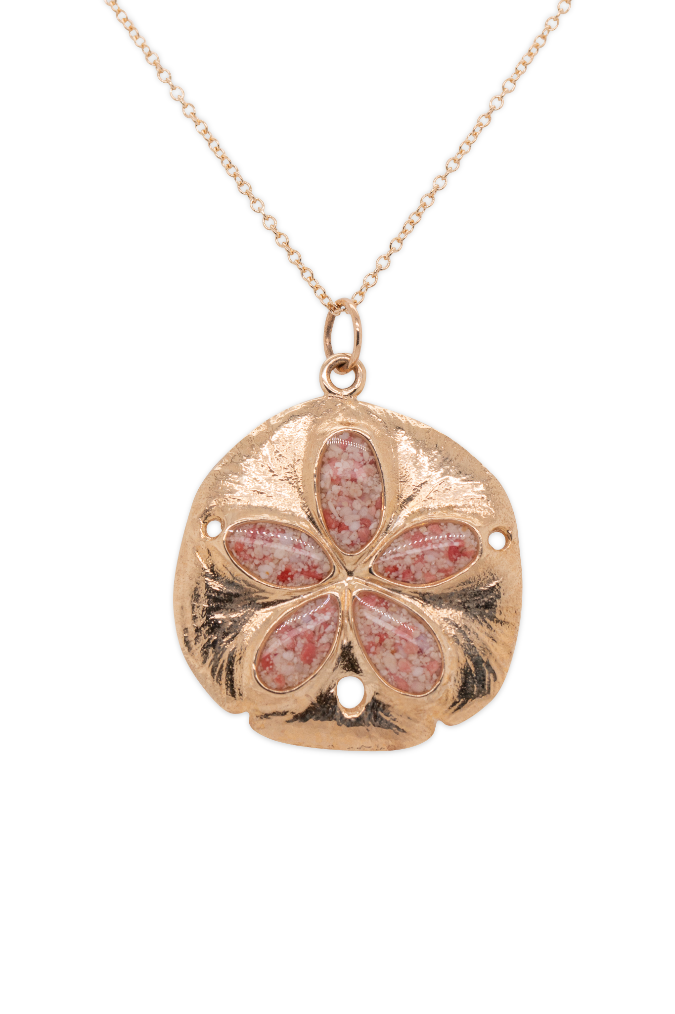 Friends ~ Sand Dollar (Large) Pendant in Gold - Alexandra Mosher Studio Jewellery Bermuda Fine