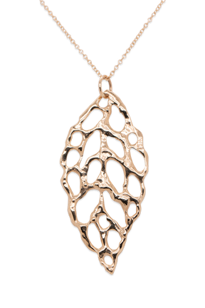Lace ~ Large Pendant 14K Gold - Alexandra Mosher Studio Jewellery Bermuda Fine