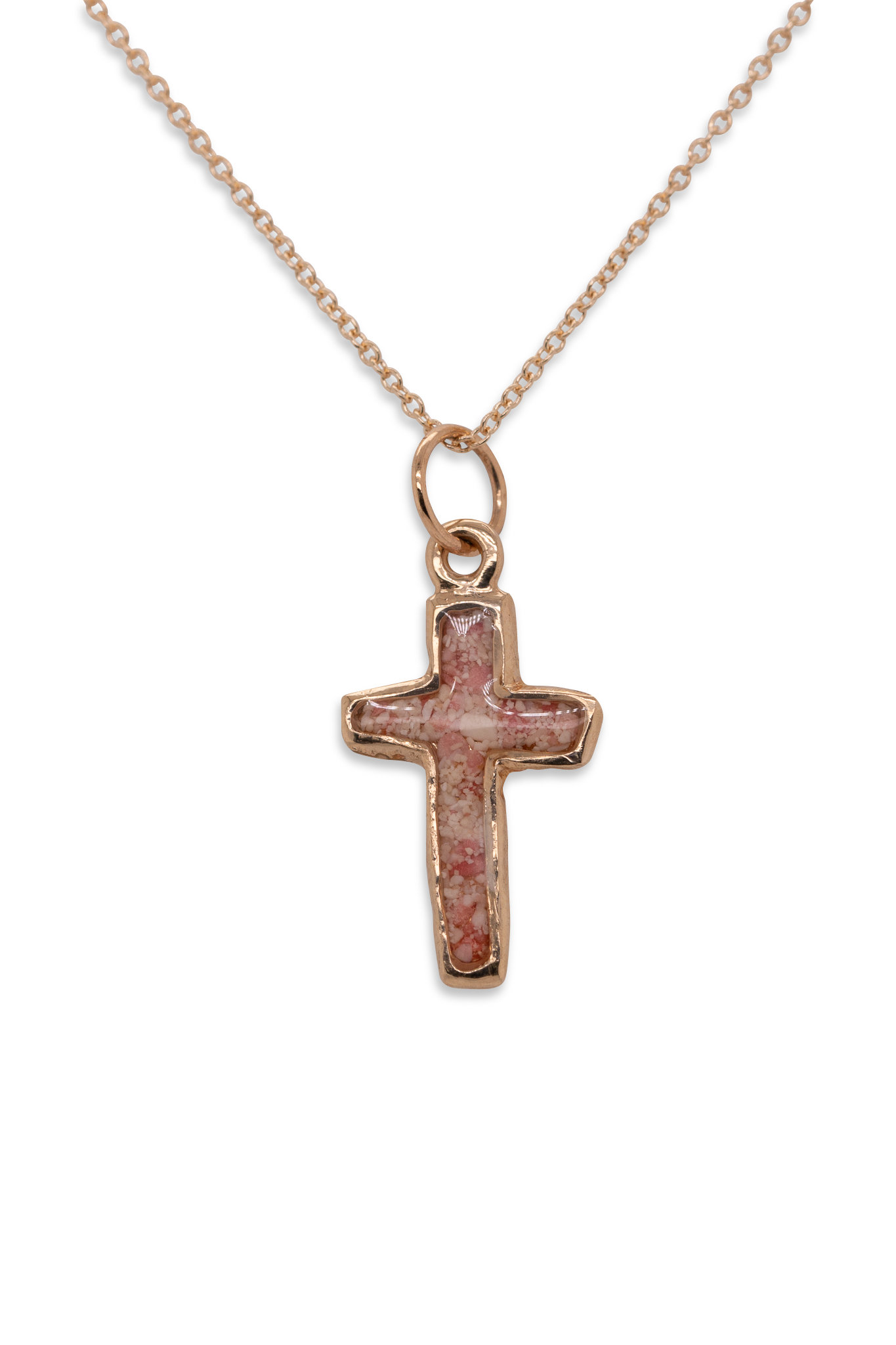 Splash ~ Cross 14K Gold Pendant - Alexandra Mosher Studio Jewellery Bermuda Fine