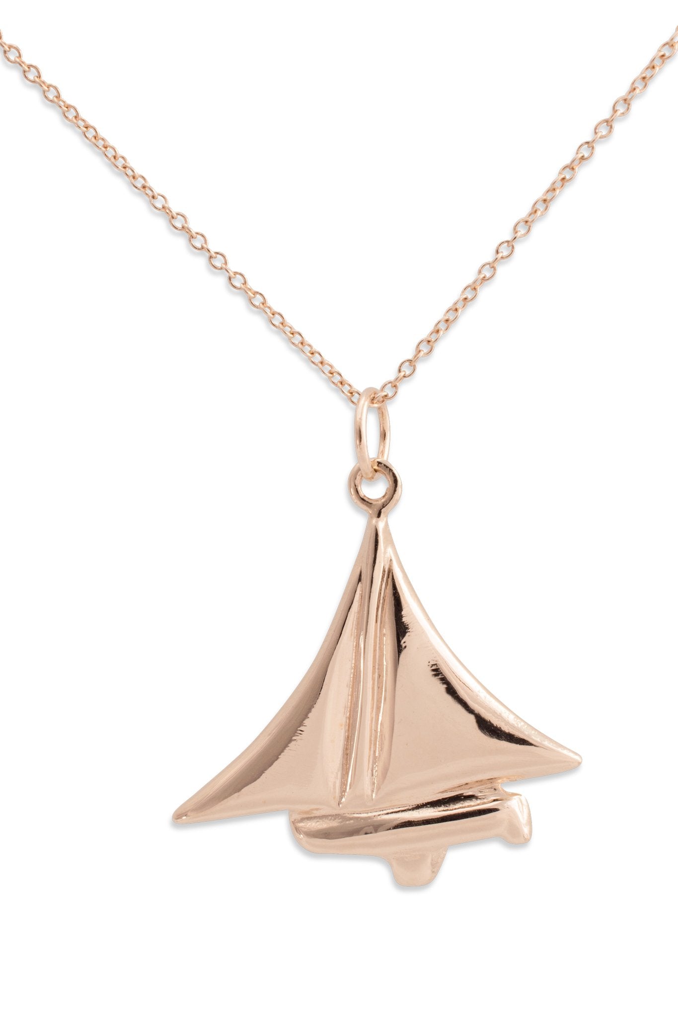 Nautical ~ Dinghy Pendant in Solid Gold - Alexandra Mosher Studio Jewellery Bermuda Fine