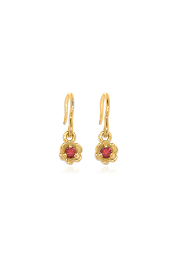 Barnacles ~ 2.5mm Gold Birthstone Earrings