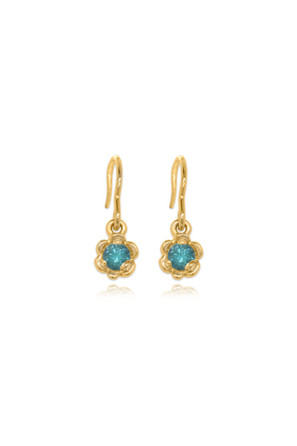 Barnacles ~ 3.5mm Gold Birthstone Earrings