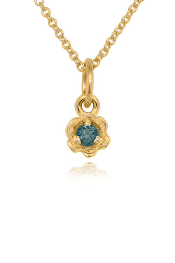 Barnacles ~ 2.5mm 14KY Sapphire Pendant