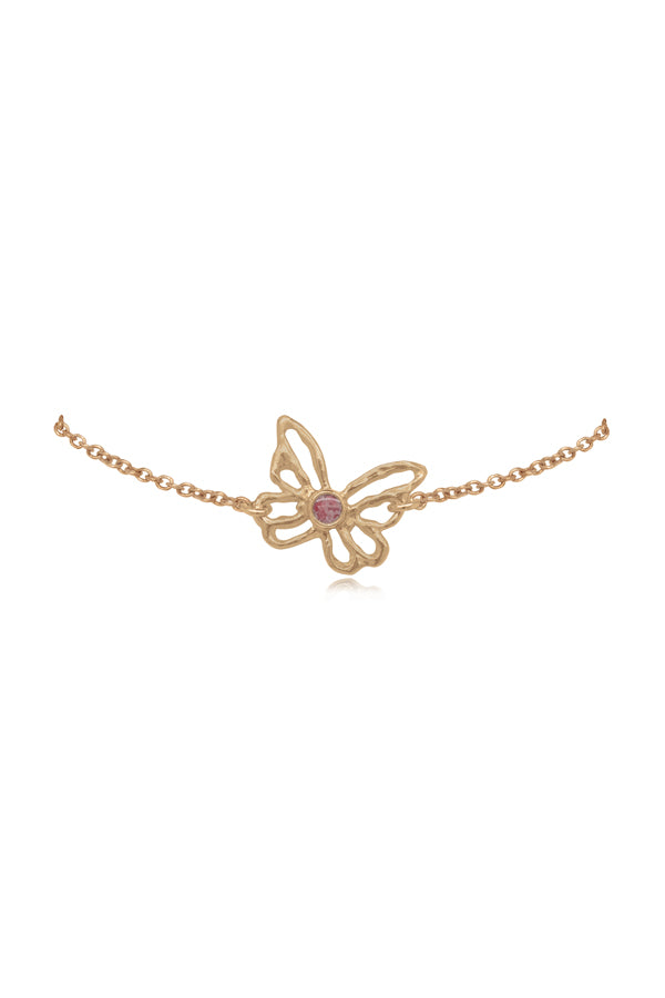 Butterfly ~ Small Inline Bracelet in Gold