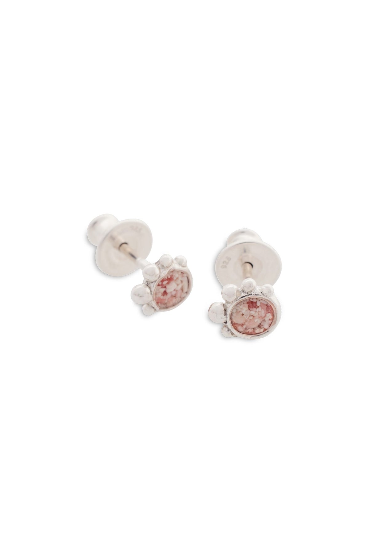 Coral Caviar ~ Tiny Stud Earrings - Alexandra Mosher Studio Jewellery Bermuda Fine