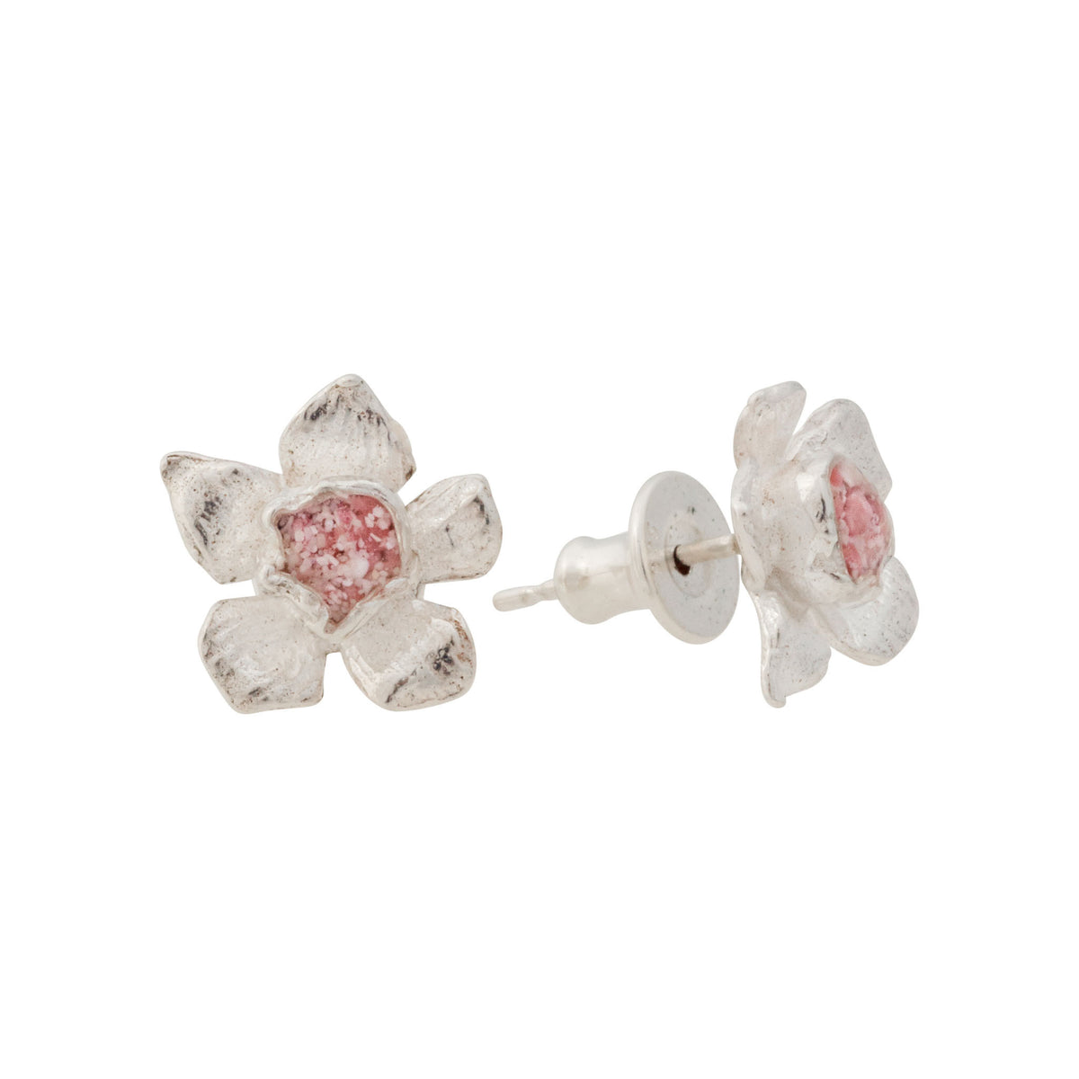 Fera ~ Tiny Flower Stud Earrings - Alexandra Mosher Studio Jewellery Bermuda Fine