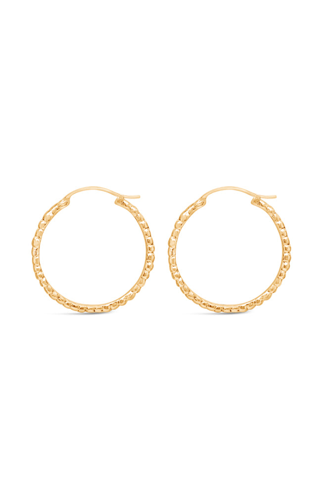 Hoops ~ Caviar Large in Gold