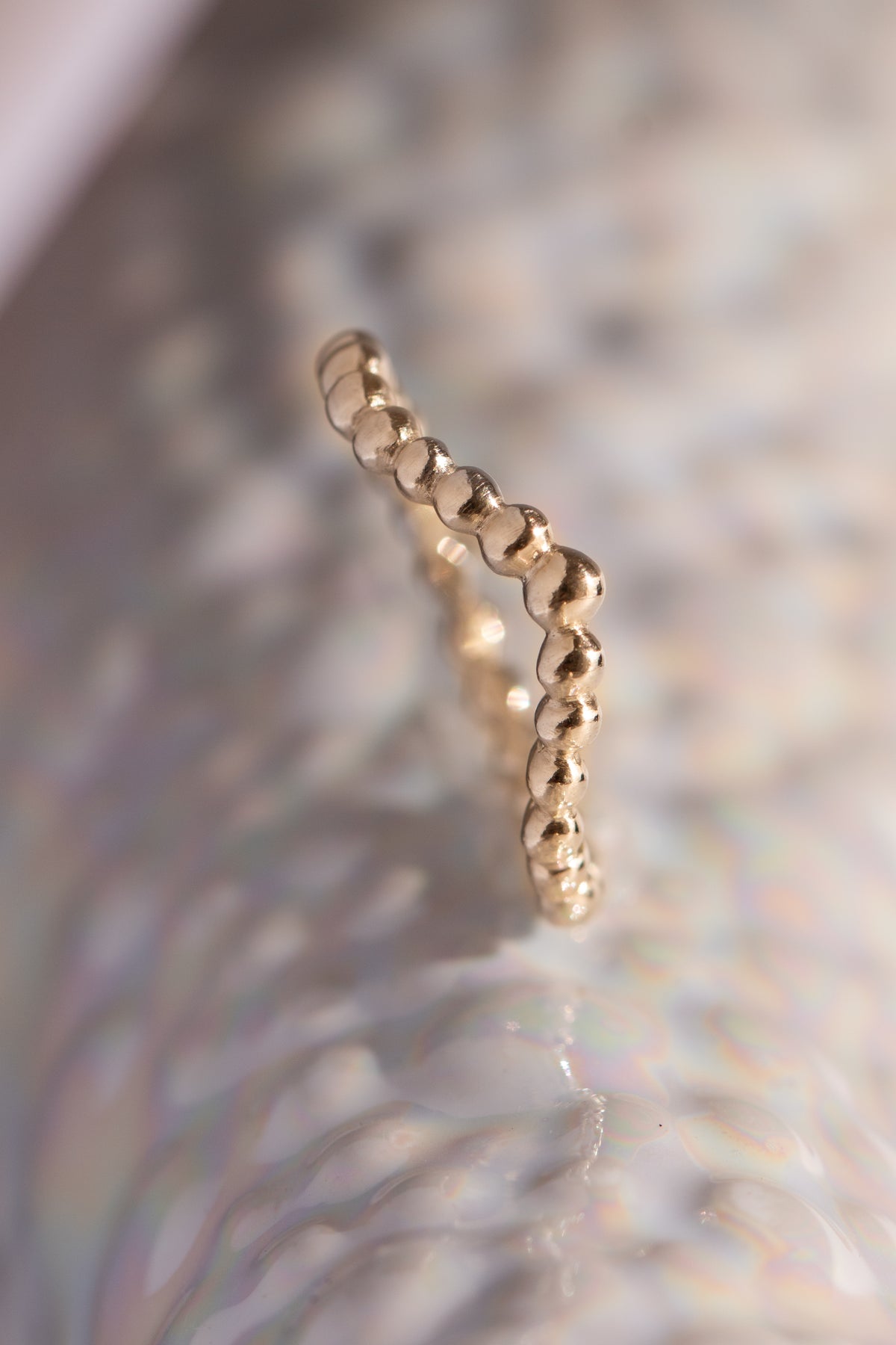 Caviar Bands ~ Arc Gold Ring