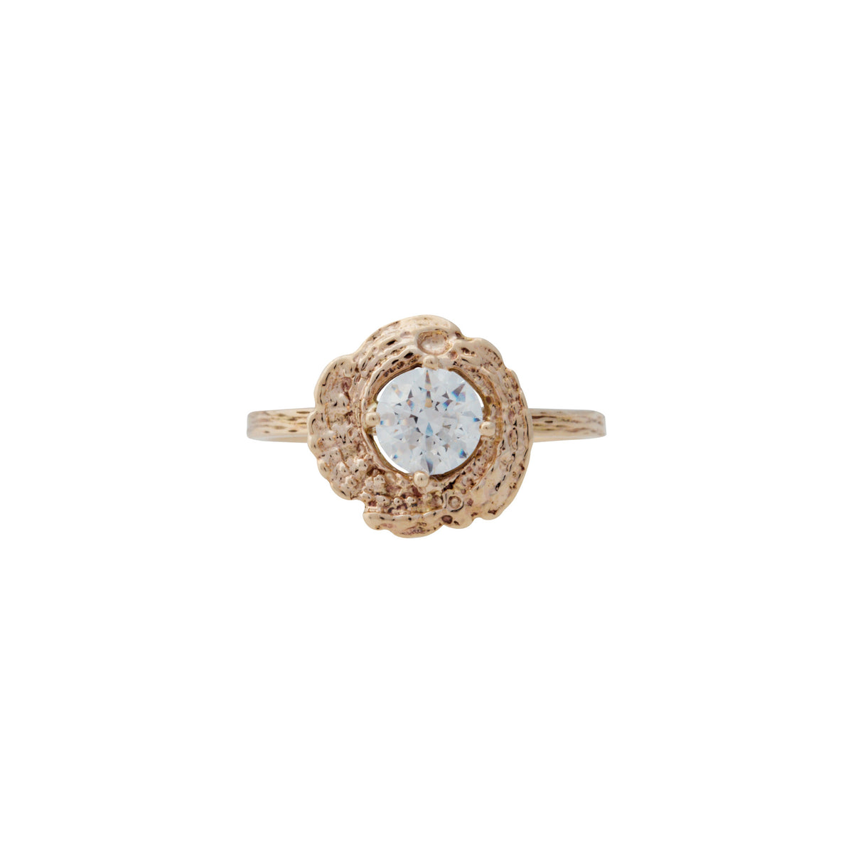 Bermuda Textures | Gold Small Shell Engagement Ring - Alexandra Mosher Studio Jewellery Bermuda Fine