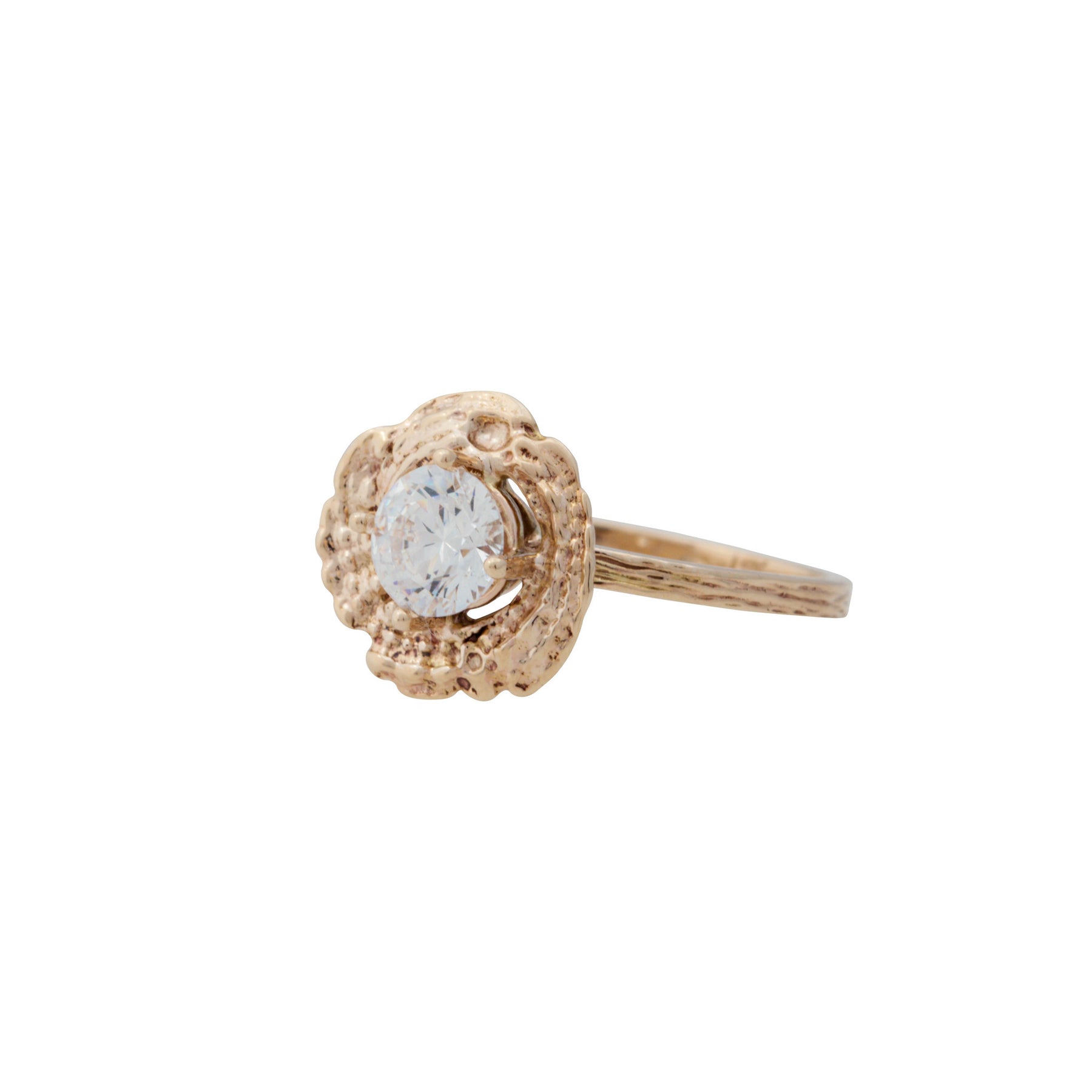 Bermuda Textures | Gold Small Shell Engagement Ring - Alexandra Mosher Studio Jewellery Bermuda Fine