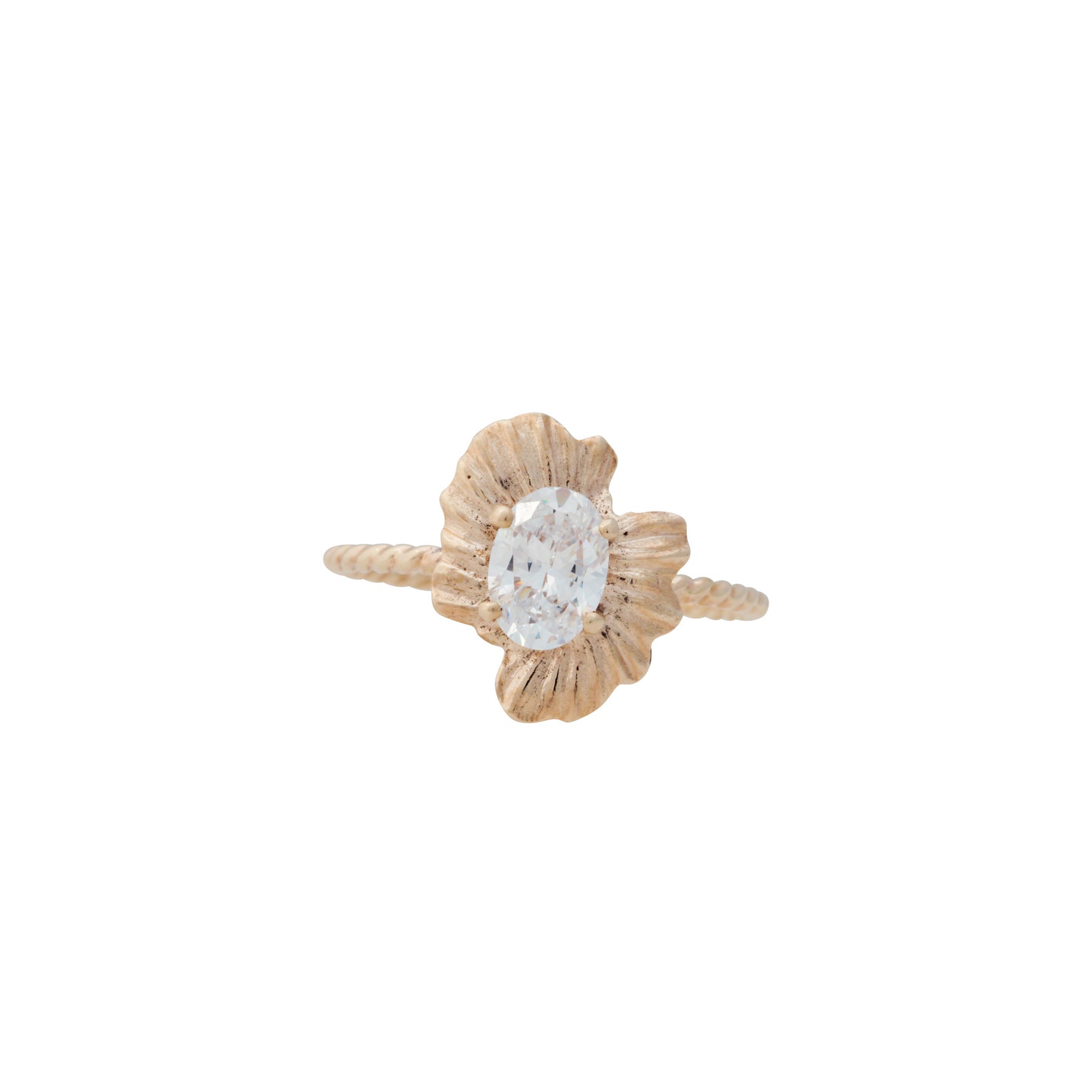 Bermuda Textures | Gold Half Shell Engagement Ring - Alexandra Mosher Studio Jewellery Bermuda Fine