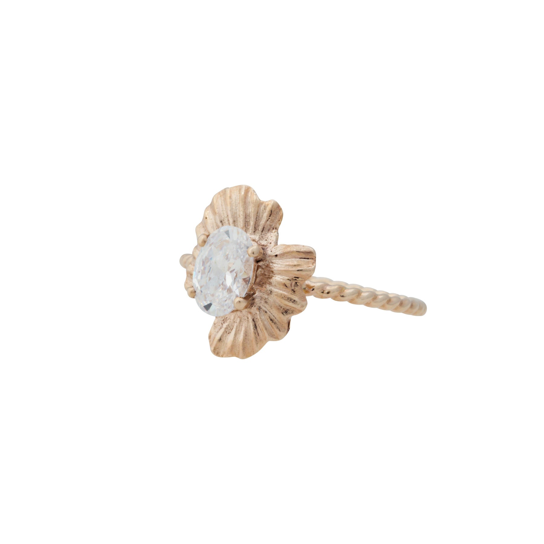 Bermuda Textures | Gold Half Shell Engagement Ring - Alexandra Mosher Studio Jewellery Bermuda Fine