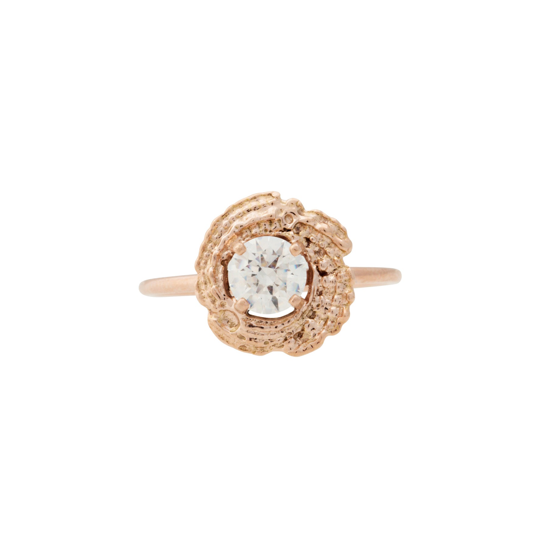 Bermuda Textures | Gold Small Shell Engagement Ring - Alexandra Mosher Studio Jewellery Bermuda Fine