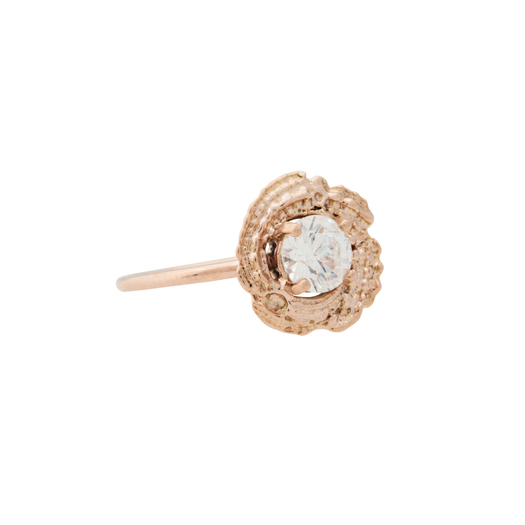 Bermuda Textures | Gold Small Shell Engagement Ring - Alexandra Mosher Studio Jewellery Bermuda Fine