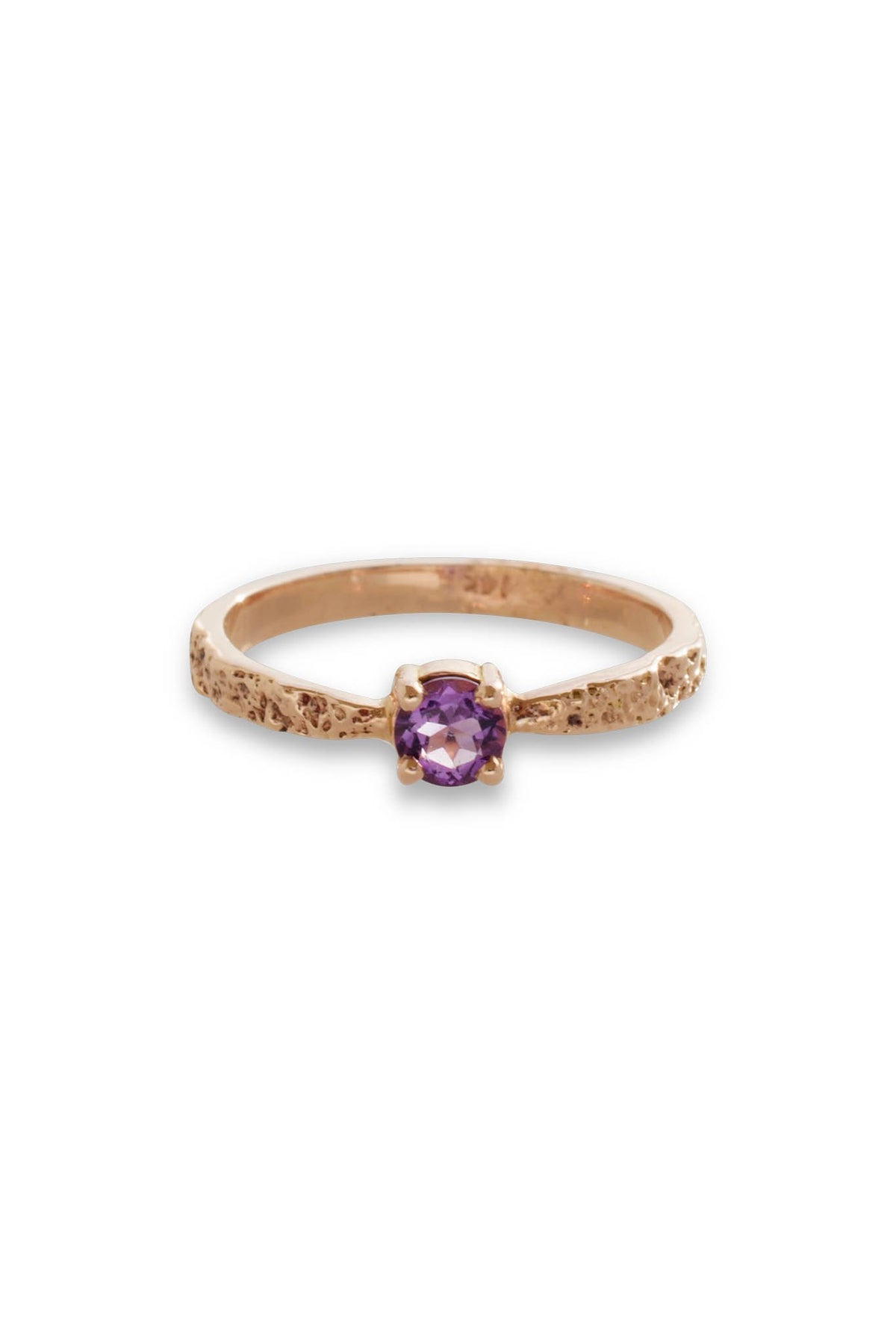 One of a Kind ~ Bermuda Tapered Moss Textured Ring in Rose Gold - Alexandra Mosher Studio Jewellery Bermuda Fine