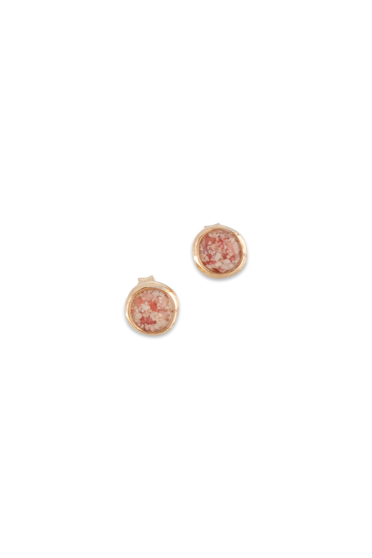Splash ~ Circle (Small) Stud Earrings in Gold - Alexandra Mosher Studio Jewellery Bermuda Fine