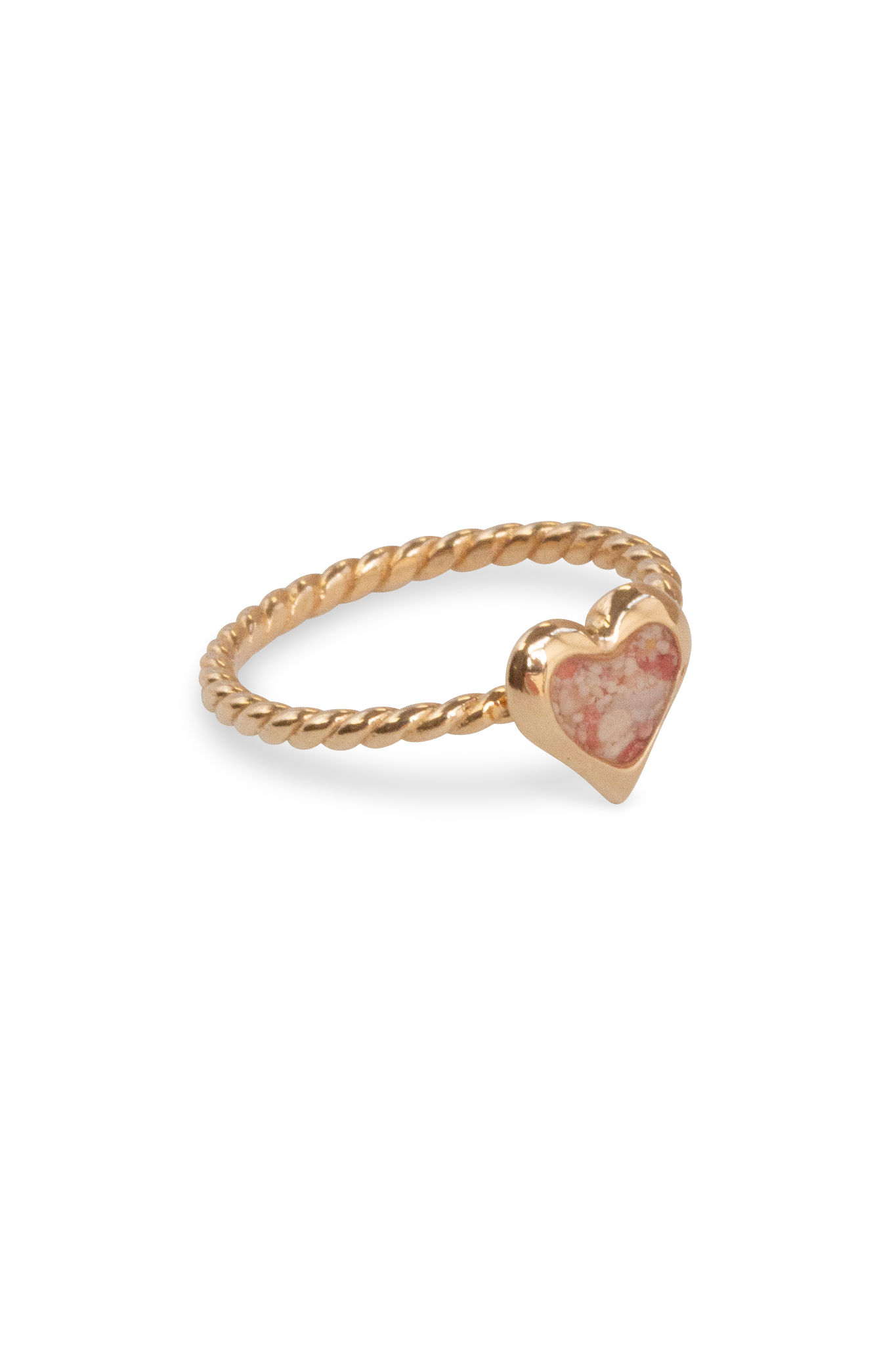Splash ~ Heart (Small) Braided Band Ring in Gold - Alexandra Mosher Studio Jewellery Bermuda Fine