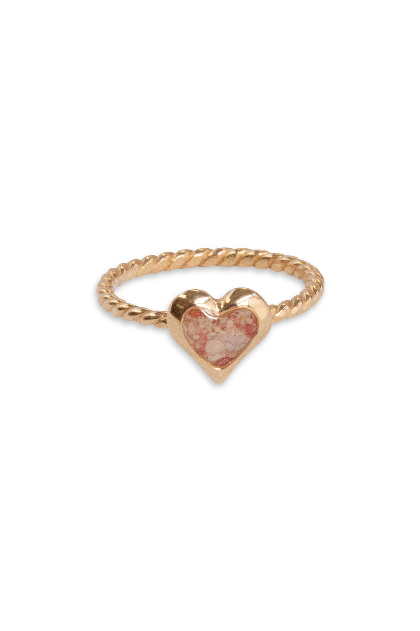 Splash ~ Heart (Small) Braided Band Ring in Gold - Alexandra Mosher Studio Jewellery Bermuda Fine