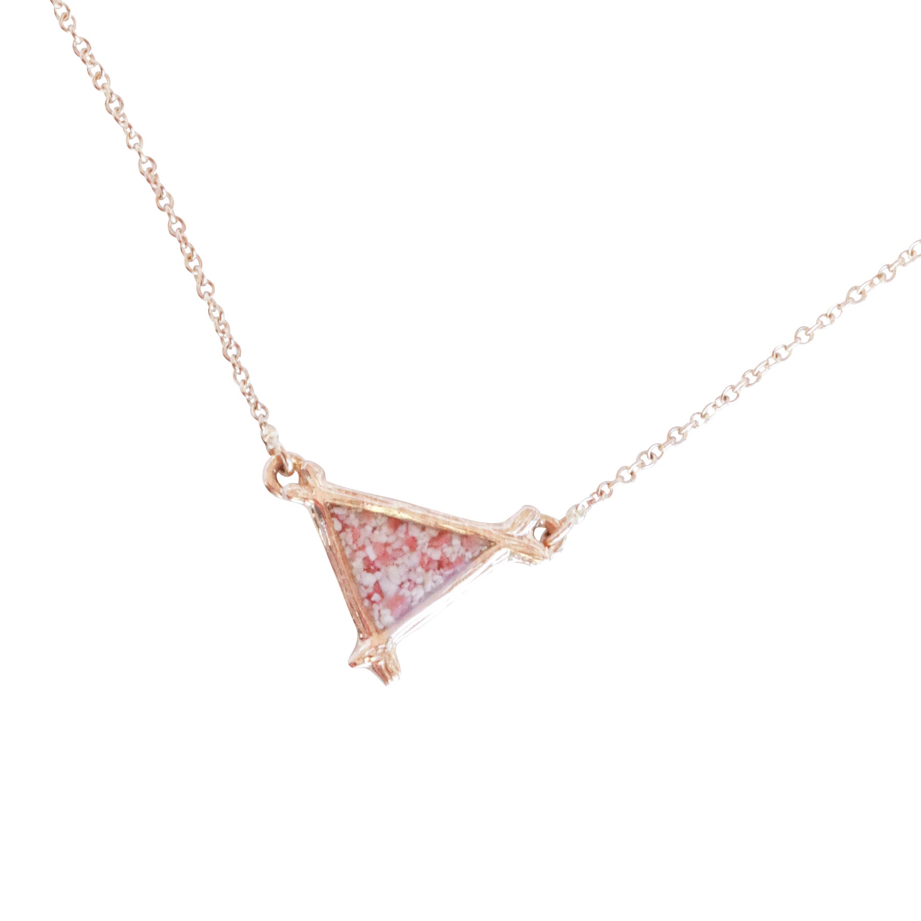 Splash ~ Triangle (Small) Inline Necklace in Gold - Alexandra Mosher Studio Jewellery Bermuda Fine