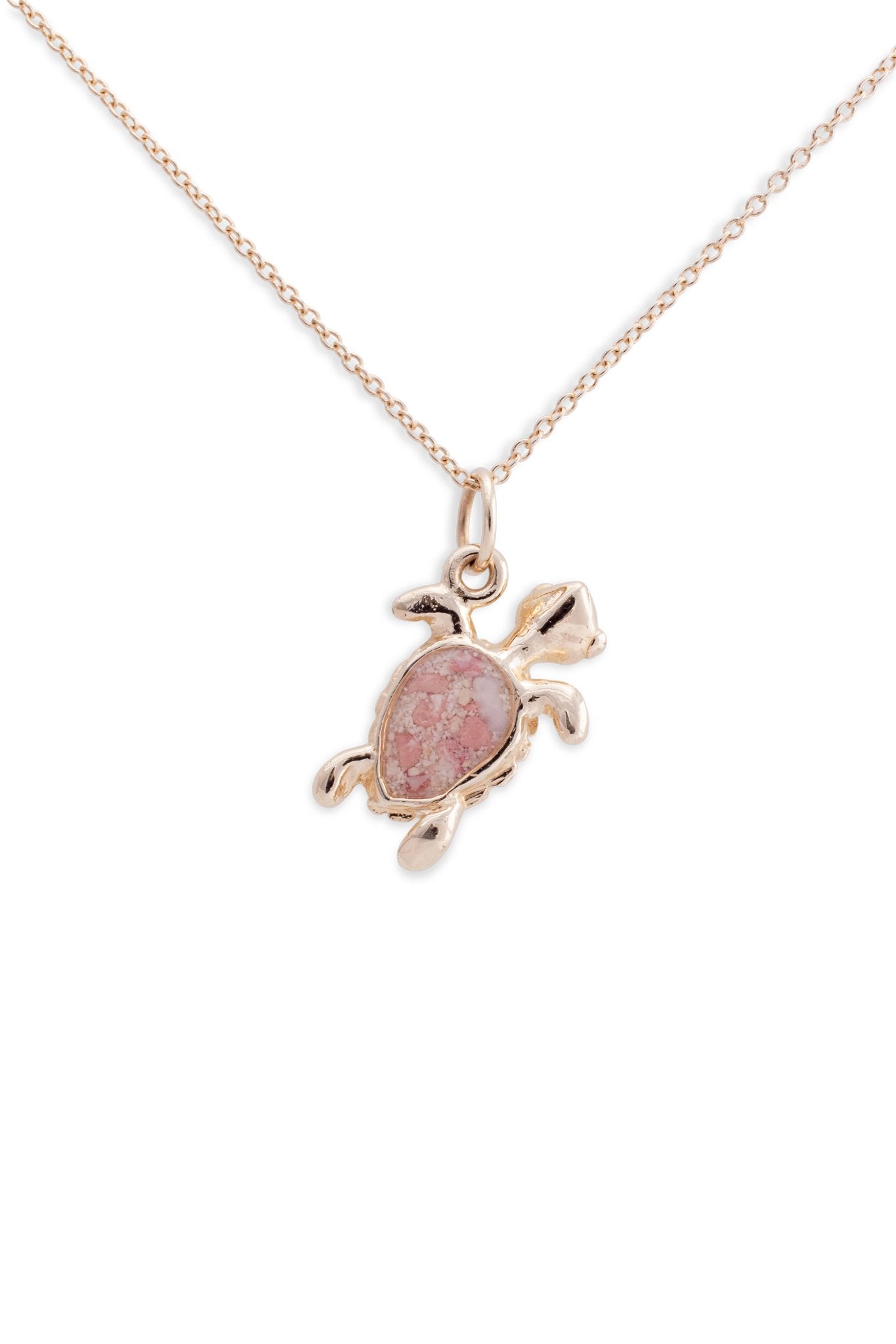 Pink best sale turtle necklace