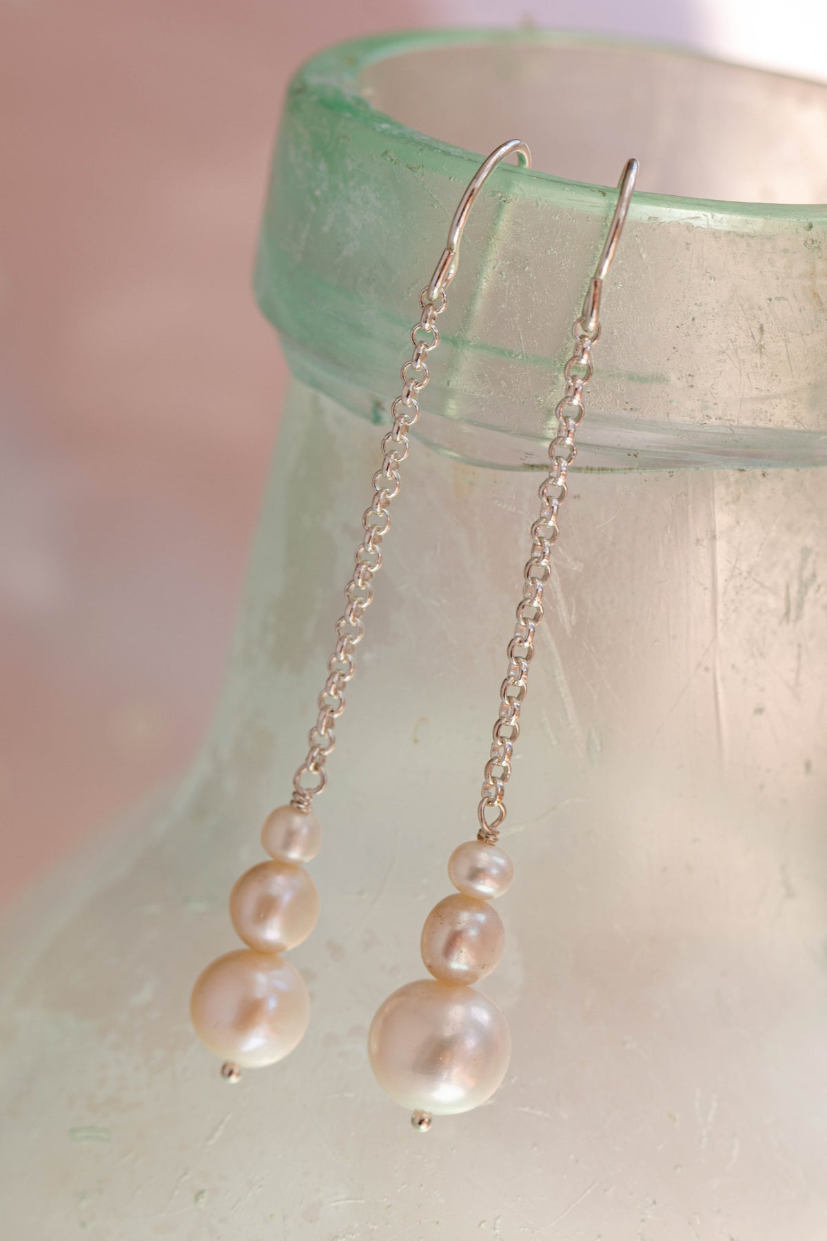 Pearl ~ White Drop Earrings