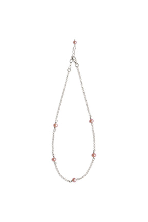 Pearl ~ Peach Inline Anklet