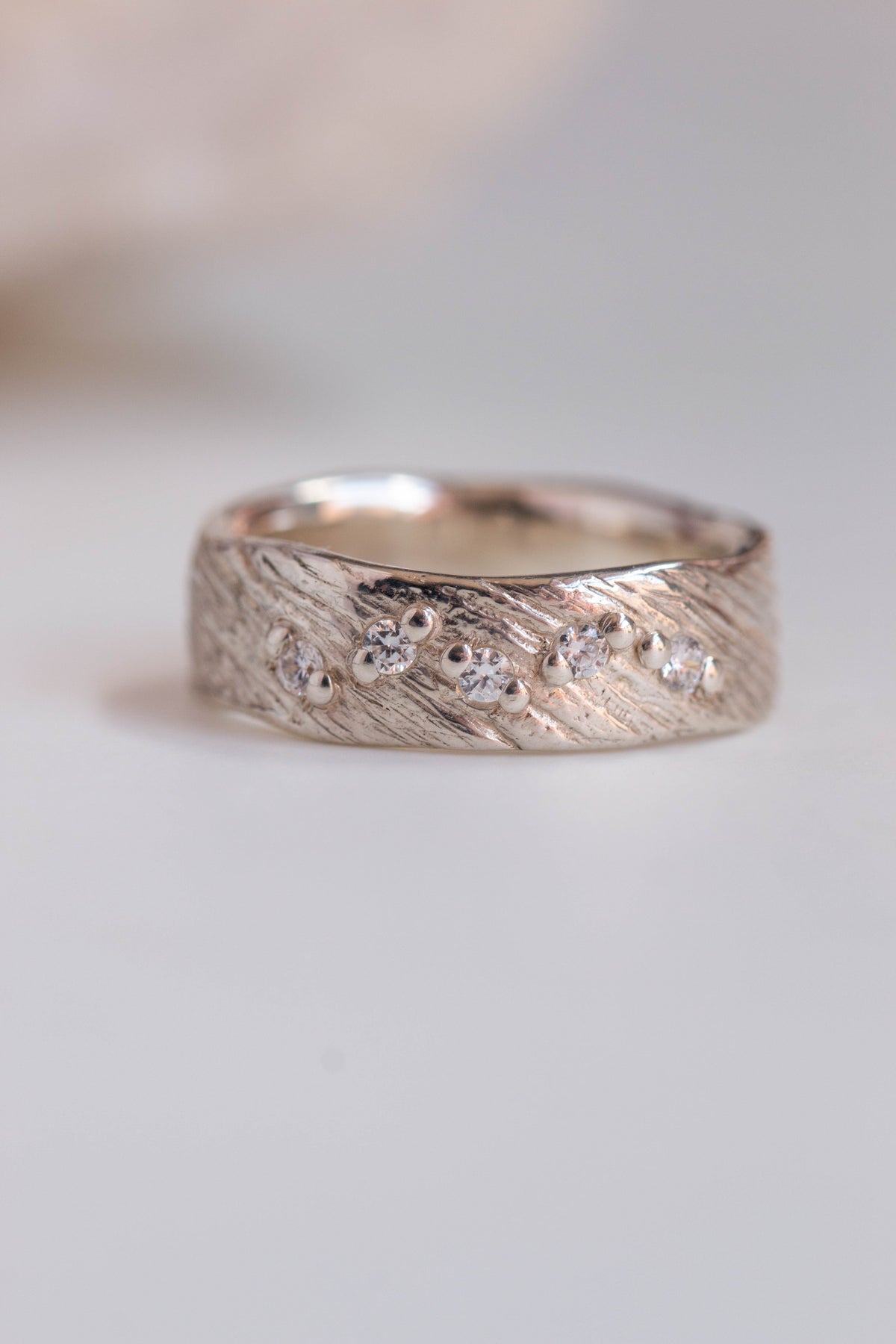 Custom Design ~ Longtail Band with Floating Diamonds