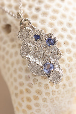 Custom Design ~ Brain Coral & Iolite Pendant