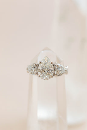 Custom Design ~ Coral Band with Pear & Heart Diamonds