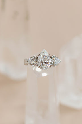 Custom Design ~ Coral Band with Pear & Heart Diamonds