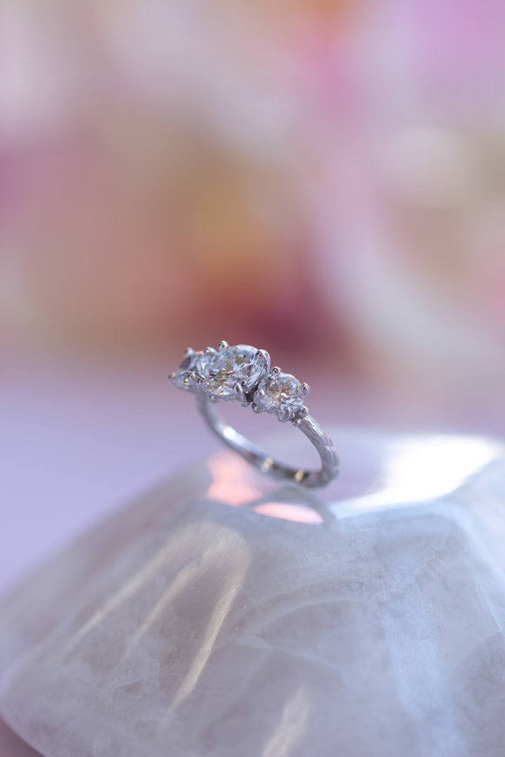 Custom Design ~ Kite String Barnacle & Caviar Diamond Ring