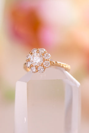 Custom Design ~ Reef Vintage Halo Dimond Ring