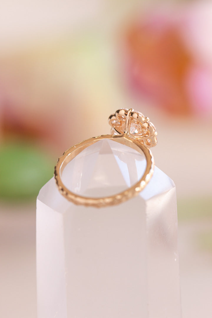 Custom Design ~ Reef Vintage Halo Dimond Ring