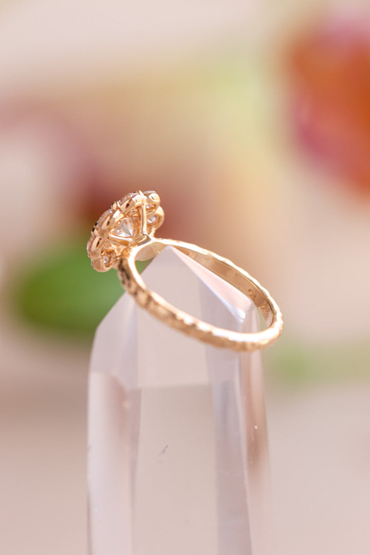 Custom Design ~ Reef Vintage Halo Dimond Ring