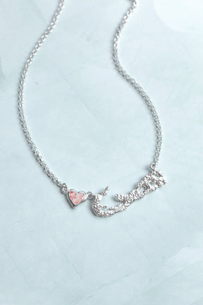 Bermuda ~ "I Love Bermuda" Island Inline Necklace