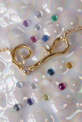 Bermuda ~ Birthstone Necklace in Gold