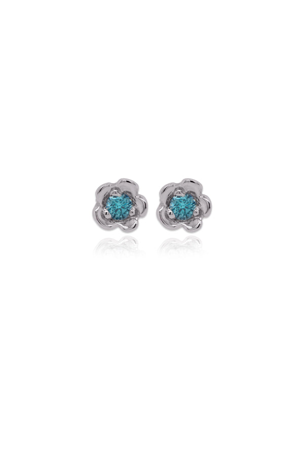 Barnacles ~ 1.75mm 14KW Blue Topaz Stud Earrings