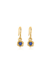 Barnacles ~ 2.5mm 14KY Sapphire Dangle Earrings