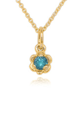 Barnacles ~ 3.5mm 14KY Blue Topaz Pendant