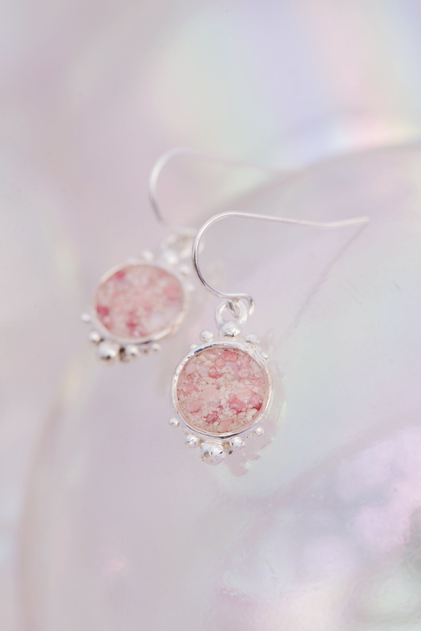 Coral Caviar ~ Large Dangle Earrings - Alexandra Mosher Studio Jewellery