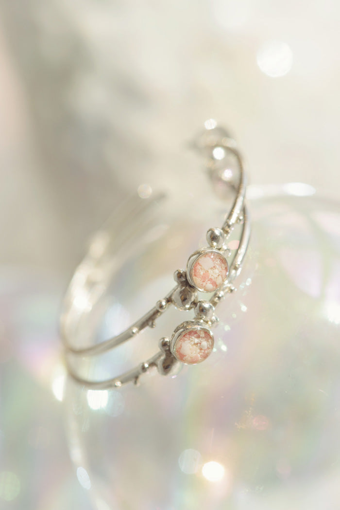 Coral Caviar ~ Large Hoop Earrings - Alexandra Mosher Studio Jewellery