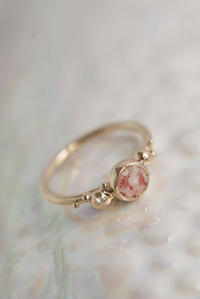 Coral Caviar ~ Medium Ring in Gold