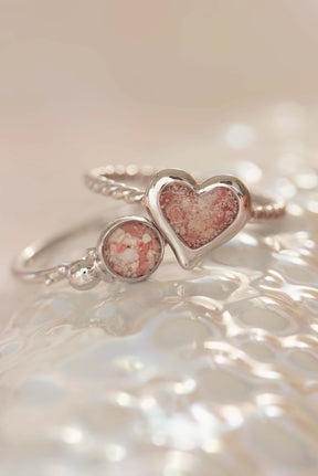 Splash ~ Heart (Small) Braided Band Ring