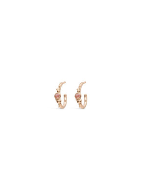 Coral Caviar ~ Small Hoop Earrings in Gold - Alexandra Mosher Studio Jewellery