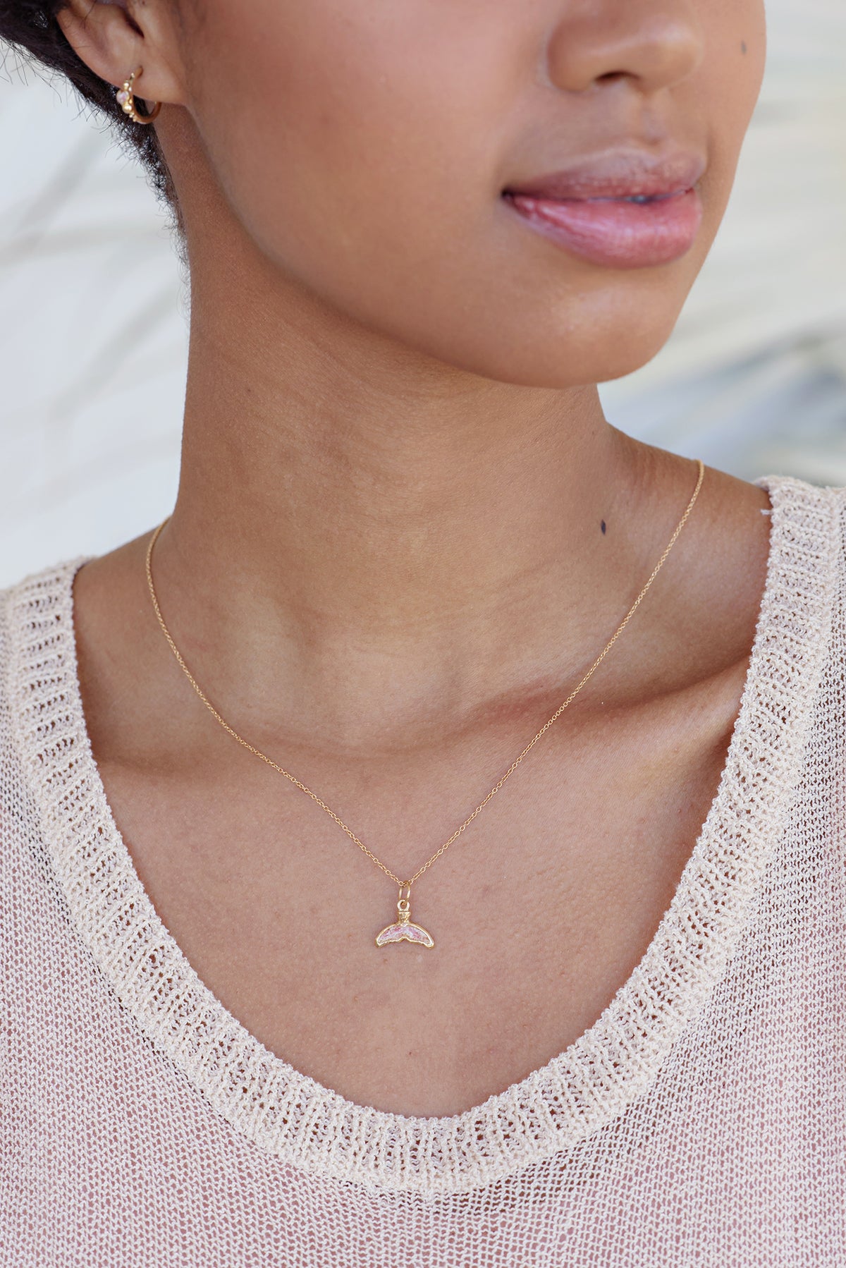 Friends ~ Fluke Pendant in Gold