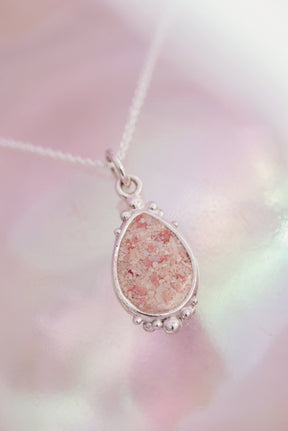 Coral Caviar ~ Teardrop Pendant