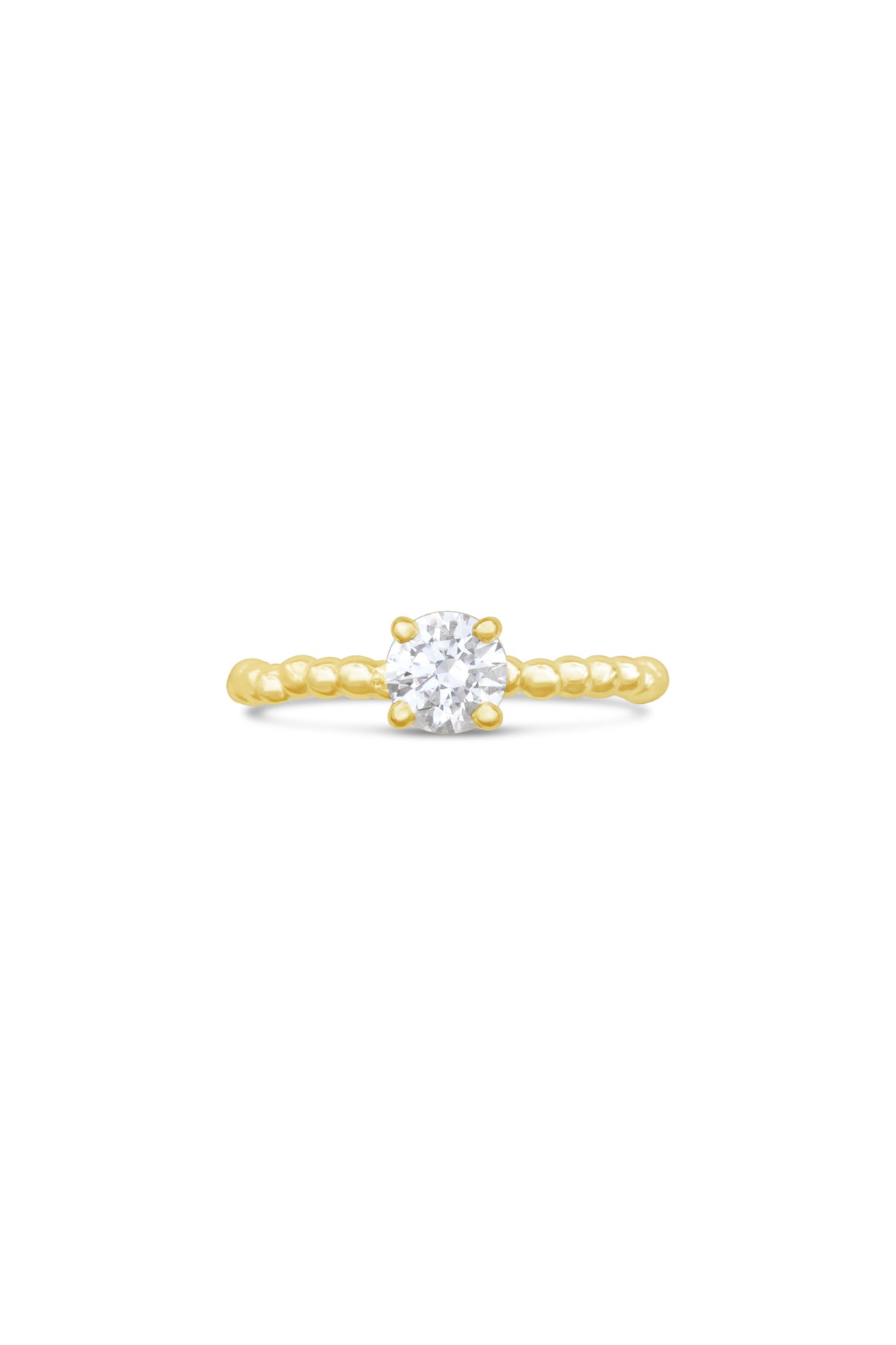 Engagement Rings ~ Caviar 4 Prong Round Ring