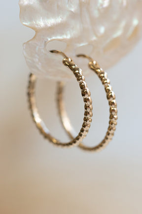 Hoops ~ Caviar Large in Gold