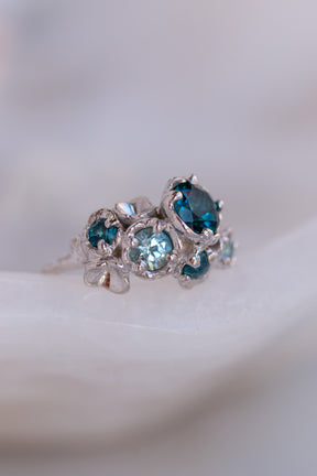 Custom Design ~ Under The Sea Barnacle Blue Stone Ring